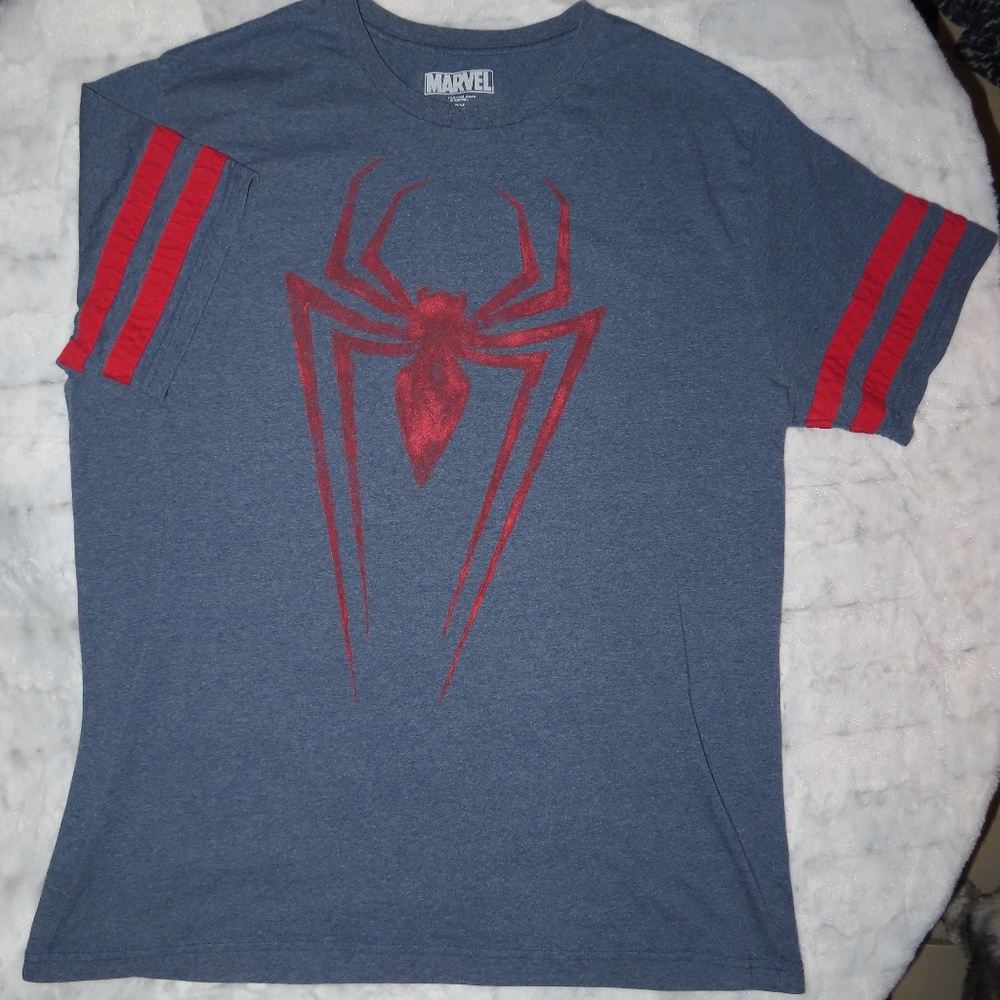 MARVEL - SPIDERMAN MEN'S GRAPHIC T-SHIRT - BLUE